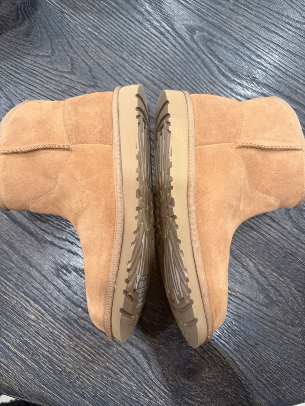 UGG CLASSIC MINI BAILEY ZIP CHESTNUT SUEDE ANKLE WOMEN'S BOOTS SIZE US 6 - Picture 6 of 9